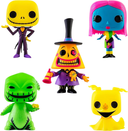 Funko Pop! Disney: The Nightmare Before Christmas Blacklight Glow - 5 Pack - Walmart Exclusive Toys & Games Funko