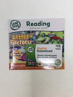 LeapFrog Letter Factory Learning Game - 15$ Credit Code [OPEN BOX - CODE VALID] Healthcare Loot Lodge