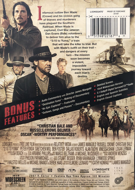 3:10 to Yuma [DVD] DVDs & Blu-Rays Lionsgate Films