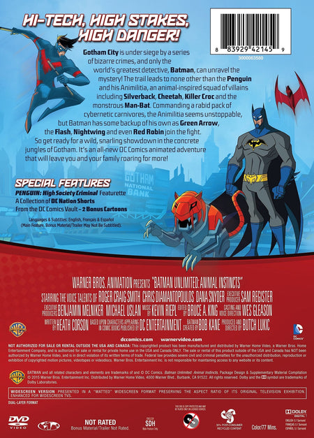 Batman Unlimited Animal Instincts with Fire Bat Toy [DVD] DVD Movie DC Comics