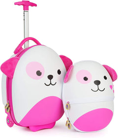 Boppi: Tiny Trekker Rolling Luggage Case - Pink Dog Clothing and Apparel Boppi