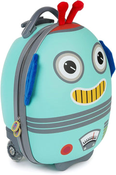 Boppi: Tiny Trekker Rolling Luggage Case - Robot Clothing and Apparel Boppi