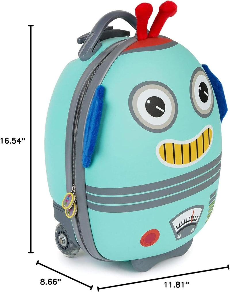 Boppi: Tiny Trekker Rolling Luggage Case - Robot Clothing and Apparel Boppi