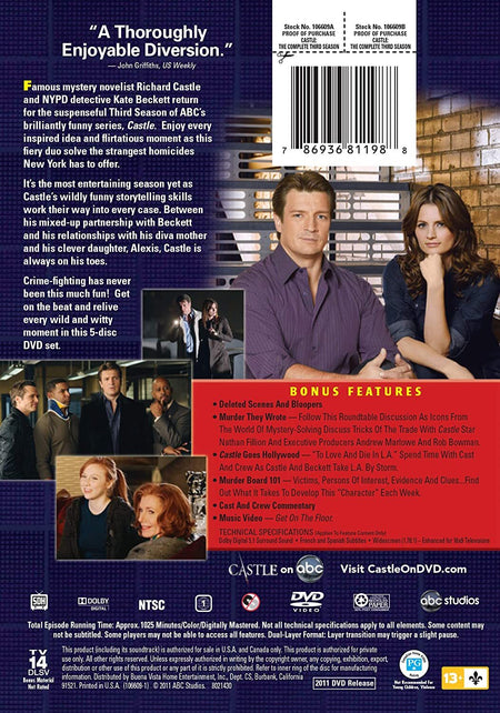 Castle: The Complete Third Season [DVD] DVD Box Set / Series ABC Studios