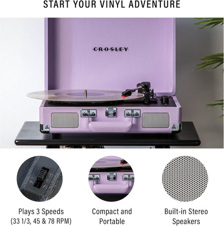 Crosley: Cruiser Plus Turntable - Lavender - CR8005F-LN [Electronics] Electronics Crosley