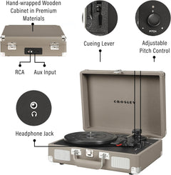 Crosley: Cruiser Plus Turntable - Taupe - CR8005F-TE [Electronics] Electronics Crosley