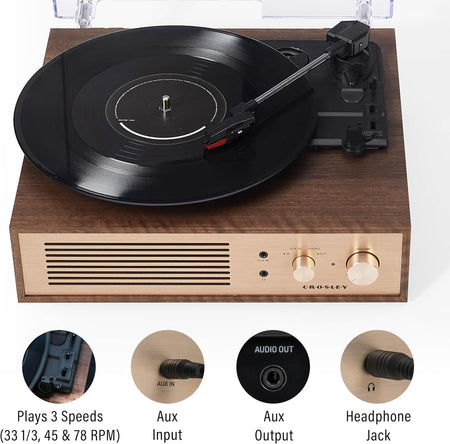 Crosley: Miles 3-Speed Turntable - Walnut - CR6045A-WA [Electronics] Electronics Crosley