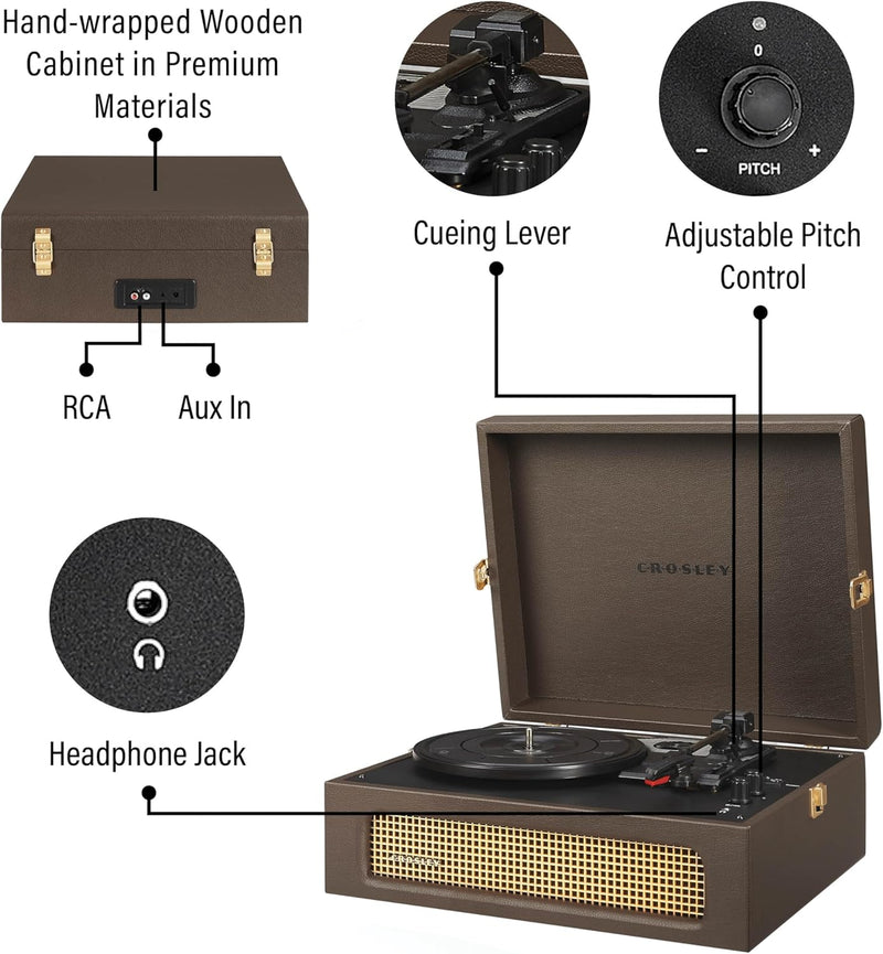 Crosley: Voyager Turntable - Cocoa - CR8017B-CO [Electronics] Electronics Crosley