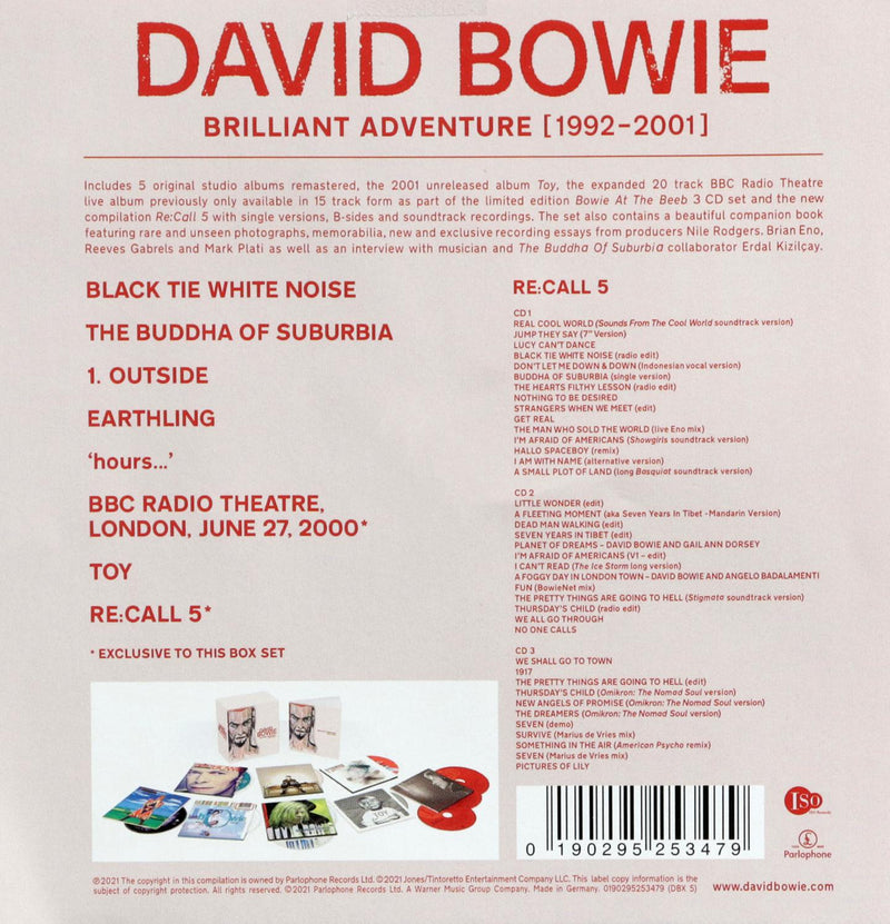 David Bowie: Brilliant Adventure - 1992-2001 Box Set [Audio CD] Music (CD) Rhino Records