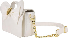 Loungefly: Disney Minnie Mouse Iridescent Lace Wedding - Crossbody Bag Clothing and Apparel Loungefly