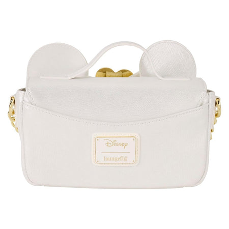 Loungefly: Disney Minnie Mouse Iridescent Lace Wedding - Crossbody Bag Clothing and Apparel Loungefly