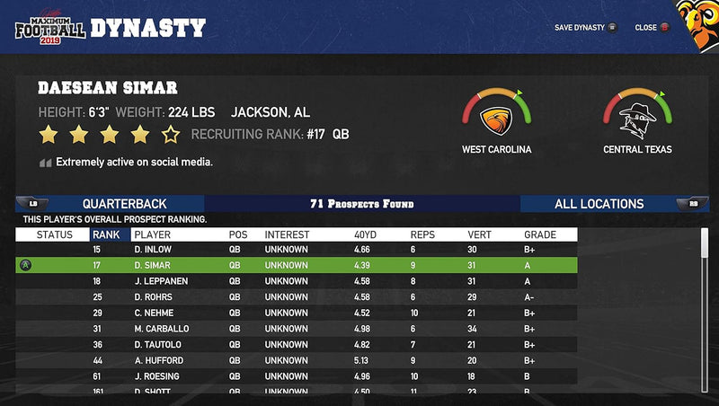 Doug Flutie Maximum Football 2019 [Xbox One] Xbox One Video Game Maximum Games