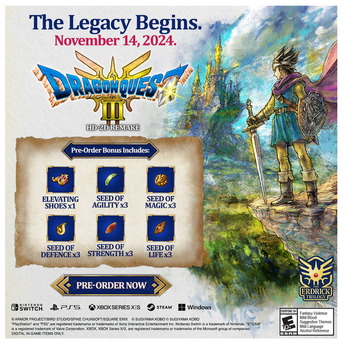Dragon Quest III-2D Remake [Xbox Series X] Xbox Series X Video Game Square Enix