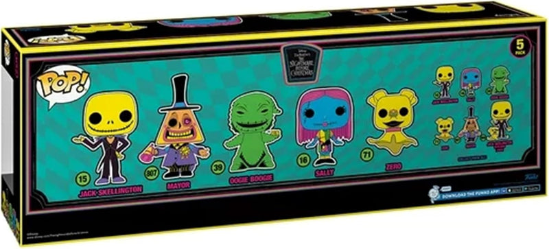 Funko Pop! Disney: The Nightmare Before Christmas Blacklight Glow - 5 Pack - Walmart Exclusive Toys & Games Funko