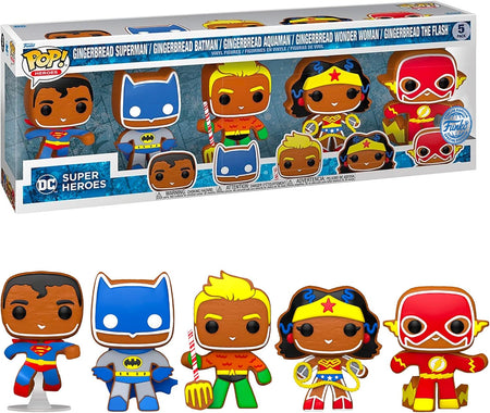 Funko Pop! Heroes: DC Holiday - Gingerbread Vinyl Figure 5-Pack - Walmart Exclusive Toys & Games Funko