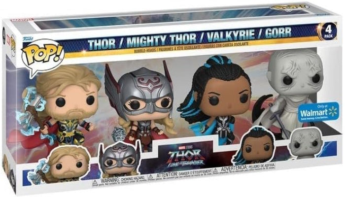 Funko Pop! Marvel: Thor Love & Thunder - 4 Pack - Bobble Head Toys & Games Funko