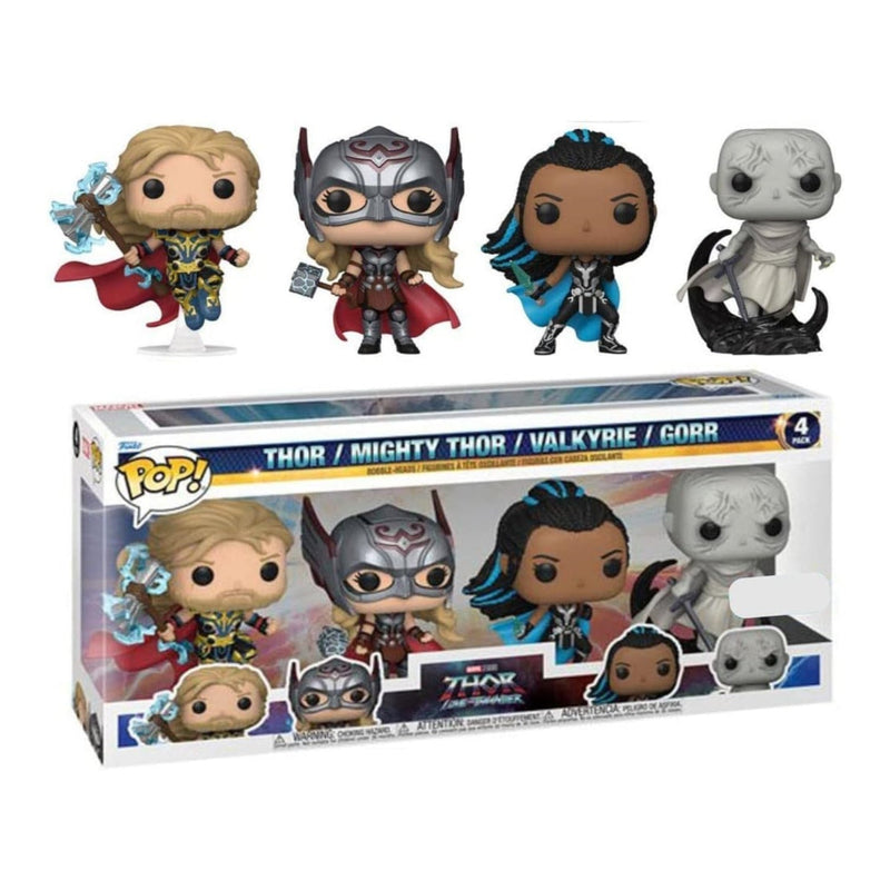 Funko Pop! Marvel: Thor Love & Thunder - 4 Pack - Bobble Head Toys & Games Funko
