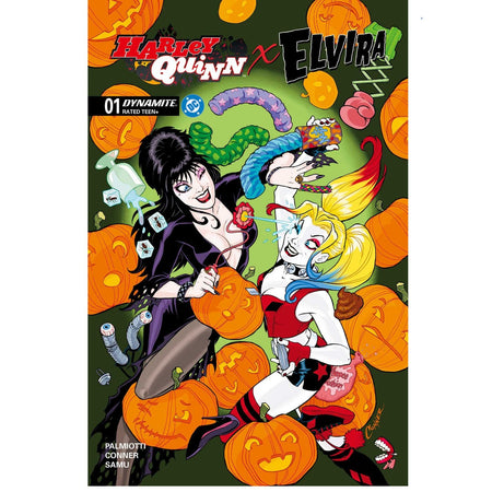 Harley Quinn X Elvira: #1 [Amanda Conner CVR A] 2025 Comics Dynamite Entertainment