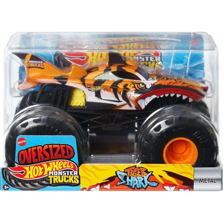 Hot Wheels: Oversized Monster Trucks Tiger Shark Toys & Games Mattel