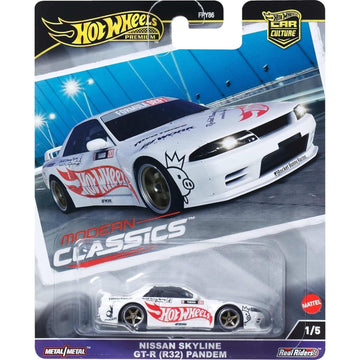 Hot Wheels: Premium Car Culture Modern Classics Nissan Skyline GT-R R32 Pandem - 1:64 Scale Toys & Games Mattel
