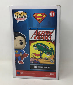 Funko Pop! Comic Cover: DC Superman Action Comic #01 [USED - DAMAGED BOX] Collectible Funko