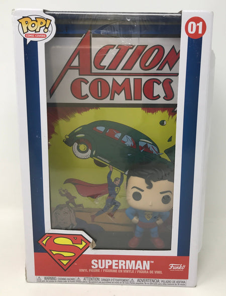 Funko Pop! Comic Cover: DC Superman Action Comic #01 [USED - DAMAGED BOX] Collectible Funko