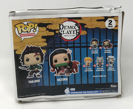 Funko Pop! Demon Slayer Tanjiro and Nezuko (2 Pack) [USED - DAMAGED BOX] Collectible Funko