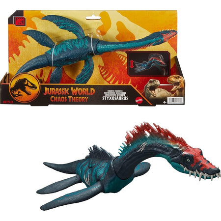 Jurassic World Chaos Theory: Gigantic Trackers Styxosaurus Dinosaur Figure Toys & Games Mattel