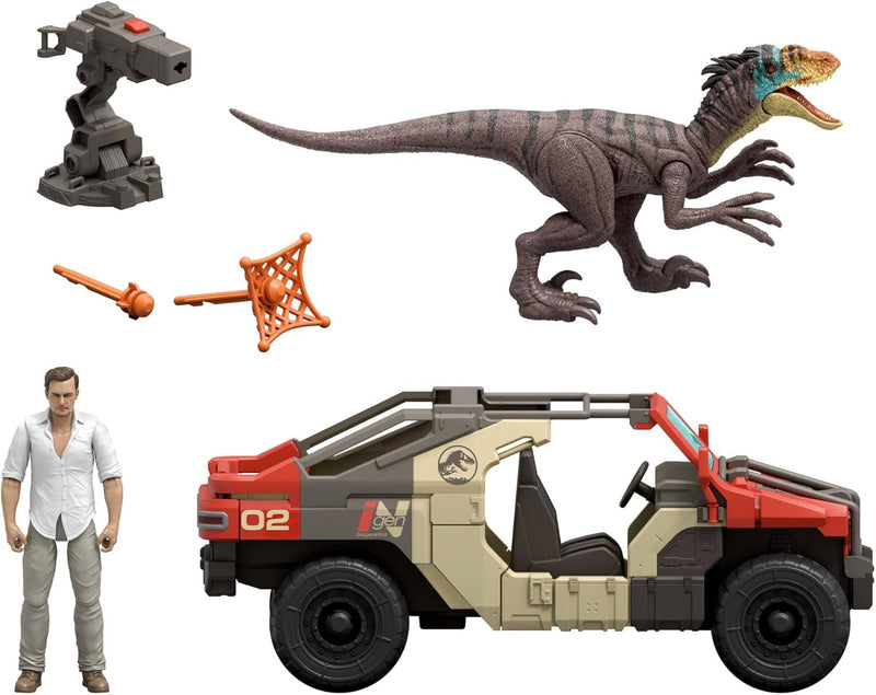 Jurassic World Rebirth: Launch N Battle - Vehicle Set Toys & Games Mattel