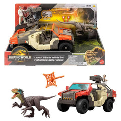 Jurassic World Rebirth: Launch N Battle - Vehicle Set Toys & Games Mattel