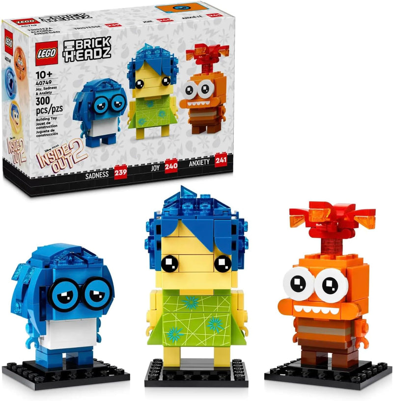 LEGO Brickheadz: Inside Out 2 Joy, Sadness and Anxiety - 300 Piece Building Set [LEGO, #40749] LEGO LEGO