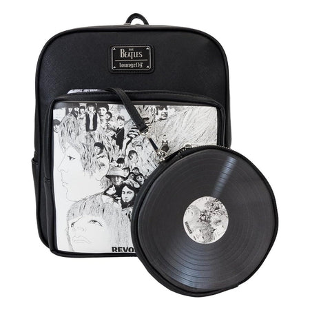 Loungefly: Beatles Revolver Album Cover with Record Coin Bag - Mini Backpack Clothing and Apparel Loungefly