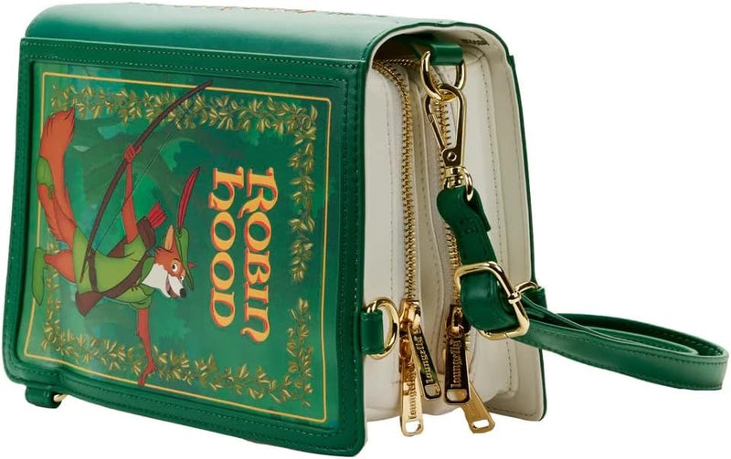 Loungefly: Disney Robin Hood Book Convertible Crossbody Clothing and Apparel Loungefly