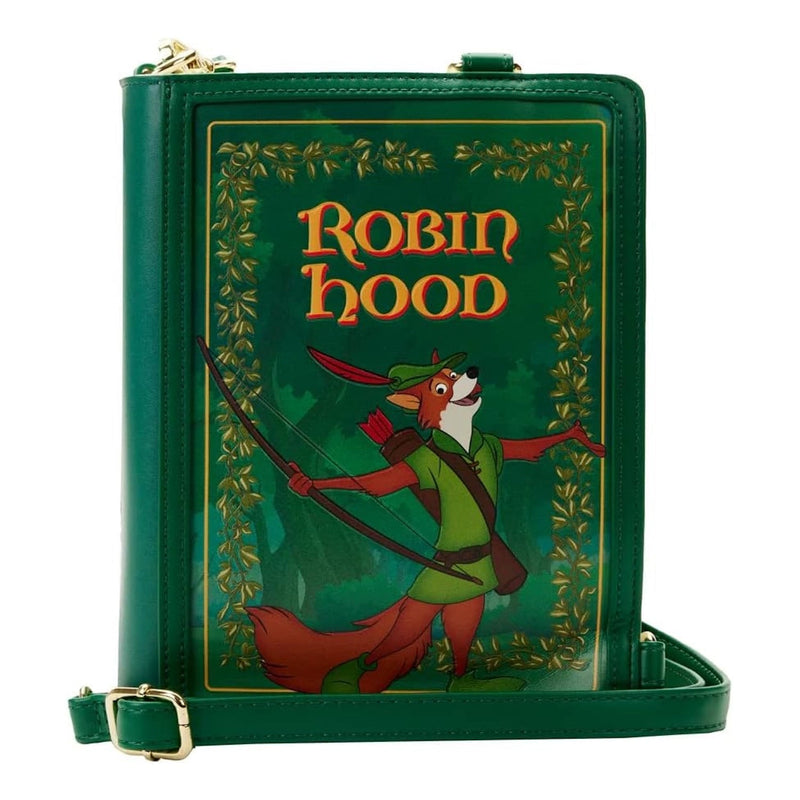 Loungefly: Disney Robin Hood Book Convertible Crossbody Clothing and Apparel Loungefly