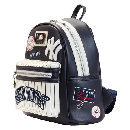 Loungefly: MLB New York Yankees Patches Mini Backpack Clothing and Apparel Loungefly