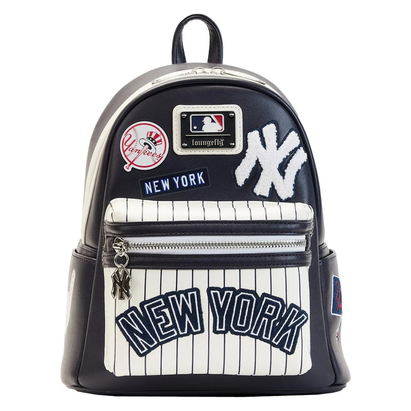 Loungefly: MLB New York Yankees Patches Mini Backpack Clothing and Apparel Loungefly