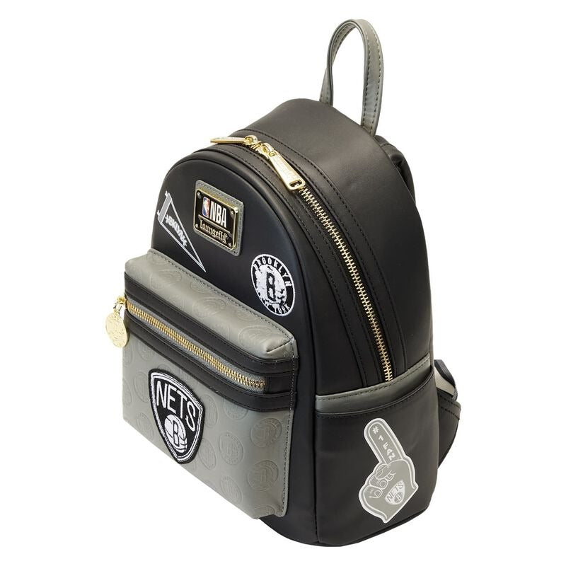 Loungefly: NBA Brooklyn Nets Patch Icons - Mini Backpack Clothing and Apparel Loungefly