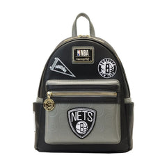 Loungefly: NBA Brooklyn Nets Patch Icons - Mini Backpack Clothing and Apparel Loungefly