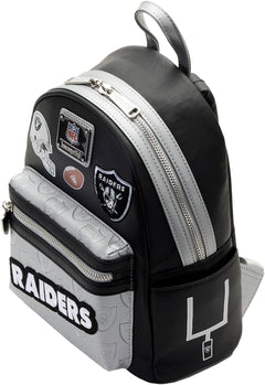 Loungefly: NFL Las Vegas Raiders Patches Mini Backpack Clothing and Apparel Loungefly