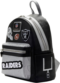 Loungefly: NFL Las Vegas Raiders Patches Mini Backpack Clothing and Apparel Loungefly