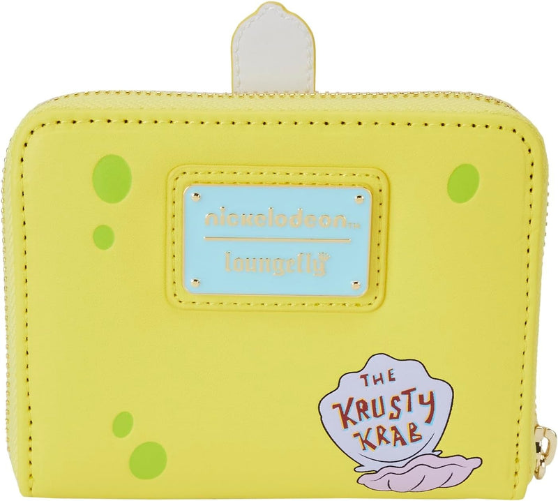 Loungefly Spongebob Squarepants 25th Anniversary Zip Around Wallet Clothing and Apparel Loungefly