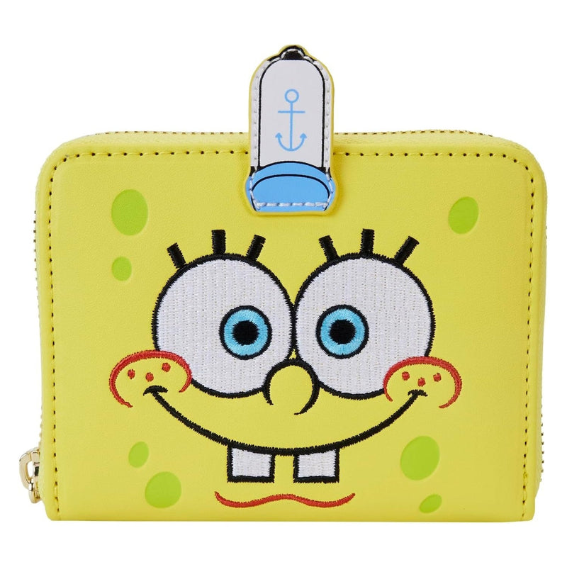 Loungefly Spongebob Squarepants 25th Anniversary Zip Around Wallet Clothing and Apparel Loungefly