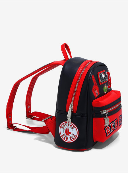 Loungefly: MLB Boston Red Sox Patches Mini Backpack Clothing and Apparel Loungefly