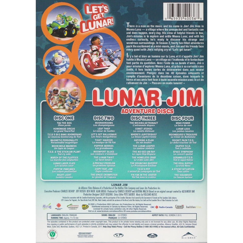 Lunar Jim: Season 2 [DVD] DVD Box Set / Series Alliance