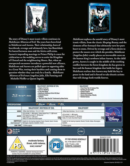 Maleficent 2 Movie Collection [Blu-Ray] Blu-Ray Collector Disney