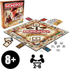 Monopoly: Indiana Jones Edition [Board Game, 2-6 Players] Board Game Hasbro