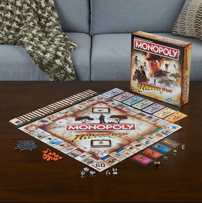 Monopoly: Indiana Jones Edition [Board Game, 2-6 Players] Board Game Hasbro