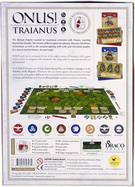 Onus! Traianus [Board Game, 1-4 Players] Board Game Draco Ideas