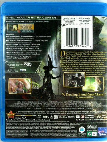 Disney's Oz the Great and Powerful [Blu-Ray] Blu-Ray Movie Disney