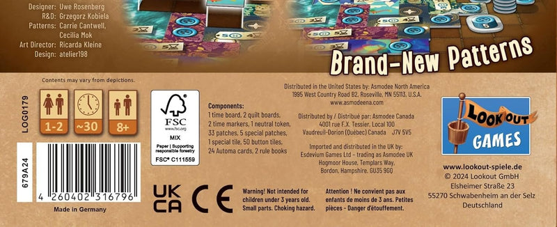 Patchwork - 10th Anniversary Edition [Board Game, 1-2 Players] Board Game Mayfair Games